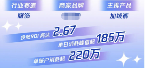 投放ROI 高达2.67，单日消耗峰值超185万，单账户消耗超220万