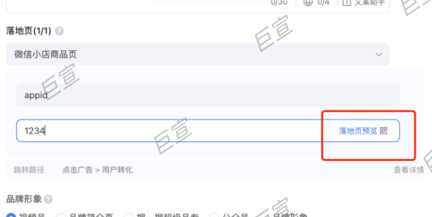 微信广告落地页预览